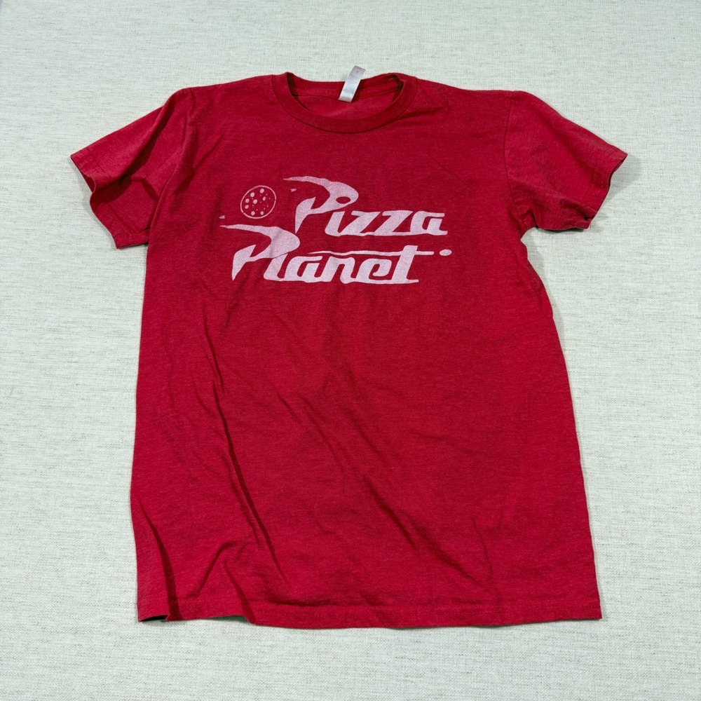 Zuni Sportswear Pizza Planet Graphic Tee Mens Small Red Good Toy Story Pixar